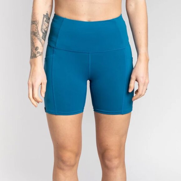 Oiselle Pocket Jogger Shorts in Pacific Blue size 4 - Picture 1 of 8